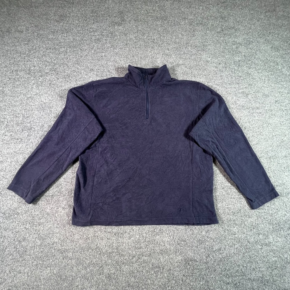 NordicTrack Sweatshirt Men's L Blue Polyester Fleece Running Athletic 1/4 Zip